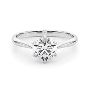Brilliant Solitaire Rounds Round Diamond Engagement Ring in 10K/14K gold and platinum with certified lab-grown or natural diamonds