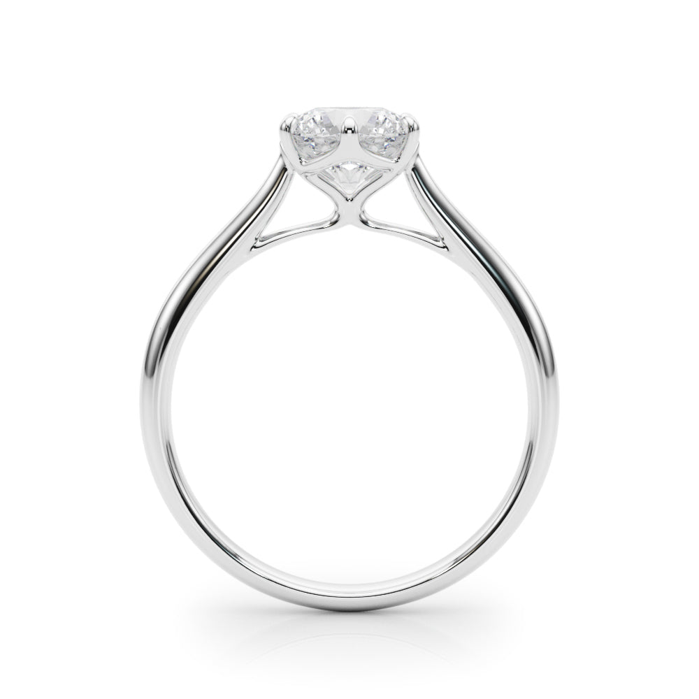 Brilliant Solitaire Rounds Round Diamond Engagement Ring in 10K/14K gold and platinum with certified lab-grown or natural diamonds