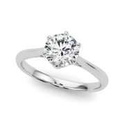 Brilliant Solitaire Rounds Round Diamond Engagement Ring in 10K/14K gold and platinum with certified lab-grown or natural diamonds