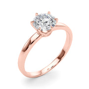 Majestic Solitaire Rounds Round Diamond Engagement Ring in 10K/14K gold and platinum with certified lab-grown or natural diamonds