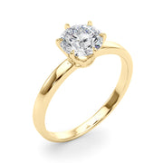 Majestic Solitaire Rounds Round Diamond Engagement Ring in 10K/14K gold and platinum with certified lab-grown or natural diamonds