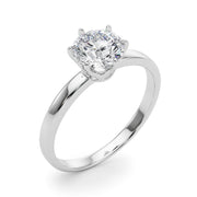 Majestic Solitaire Rounds Round Diamond Engagement Ring in 10K/14K gold and platinum with certified lab-grown or natural diamonds