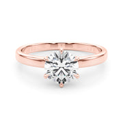 Majestic Solitaire Rounds Round Diamond Engagement Ring in 10K/14K gold and platinum with certified lab-grown or natural diamonds