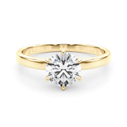 Majestic Solitaire Rounds Round Diamond Engagement Ring in 10K/14K gold and platinum with certified lab-grown or natural diamonds