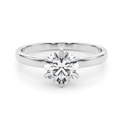 Majestic Solitaire Rounds Round Diamond Engagement Ring in 10K/14K gold and platinum with certified lab-grown or natural diamonds