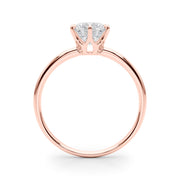 Majestic Solitaire Rounds Round Diamond Engagement Ring in 10K/14K gold and platinum with certified lab-grown or natural diamonds