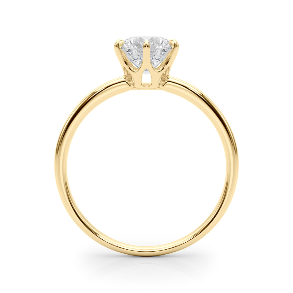 Majestic Solitaire Rounds Round Diamond Engagement Ring in 10K/14K gold and platinum with certified lab-grown or natural diamonds