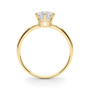 Majestic Solitaire Rounds Round Diamond Engagement Ring in 10K/14K gold and platinum with certified lab-grown or natural diamonds
