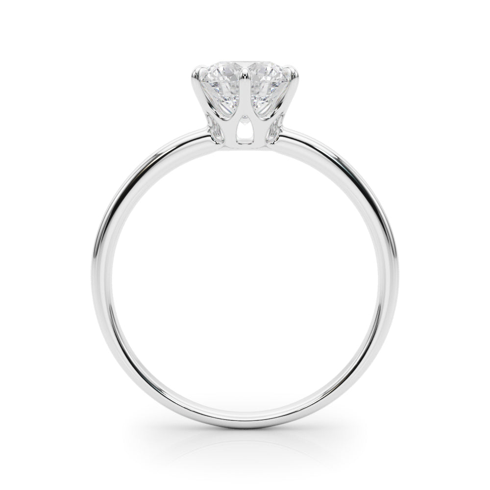 Majestic Solitaire Rounds Round Diamond Engagement Ring in 10K/14K gold and platinum with certified lab-grown or natural diamonds