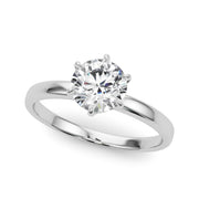 Majestic Solitaire Rounds Round Diamond Engagement Ring in 10K/14K gold and platinum with certified lab-grown or natural diamonds