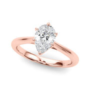 Romantic Solitaire 11.8x7.5 Shape Pear Diamond Engagement Ring in 10K/14K gold and platinum with certified lab-grown or natural diamonds