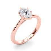 Romantic Solitaire 11.8x7.5 Shape Pear Diamond Engagement Ring in 10K/14K gold and platinum with certified lab-grown or natural diamonds