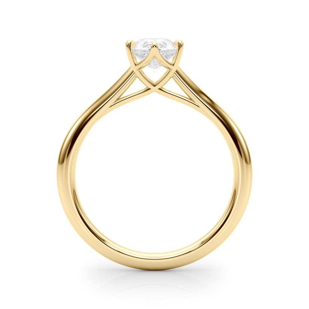 Romantic Solitaire 11.8x7.5 Shape Pear Diamond Engagement Ring in 10K/14K gold and platinum with certified lab-grown or natural diamonds