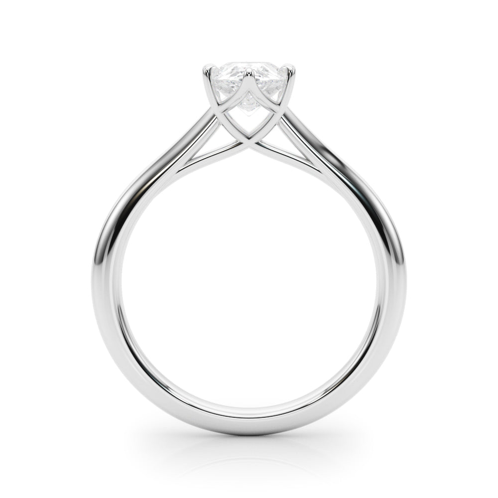 Romantic Solitaire 11.8x7.5 Shape Pear Diamond Engagement Ring in 10K/14K gold and platinum with certified lab-grown or natural diamonds