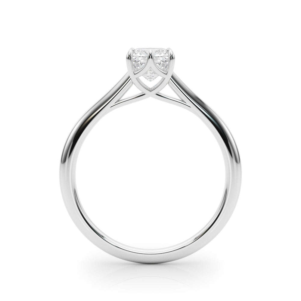 Statement Solitaire 3.8x3.8 Cushion Diamond Engagement Ring in 10K/14K gold and platinum with certified lab-grown or natural diamonds