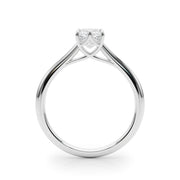 Statement Solitaire 3.8x3.8 Cushion Diamond Engagement Ring in 10K/14K gold and platinum with certified lab-grown or natural diamonds