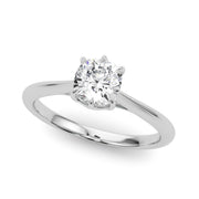 Statement Solitaire 3.8x3.8 Cushion Diamond Engagement Ring in 10K/14K gold and platinum with certified lab-grown or natural diamonds