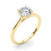Lustrous Solitaire Engagment Ring Round Diamond Engagement Ring in 10K/14K gold and platinum with certified lab-grown or natural diamonds