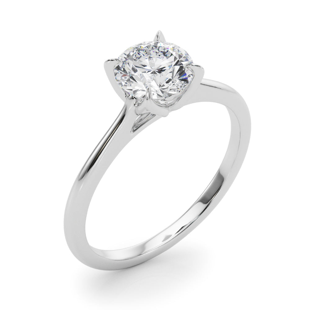 Lustrous Solitaire Engagment Ring Round Diamond Engagement Ring in 10K/14K gold and platinum with certified lab-grown or natural diamonds
