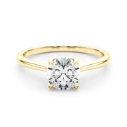 Lustrous Solitaire Engagment Ring Round Diamond Engagement Ring in 10K/14K gold and platinum with certified lab-grown or natural diamonds