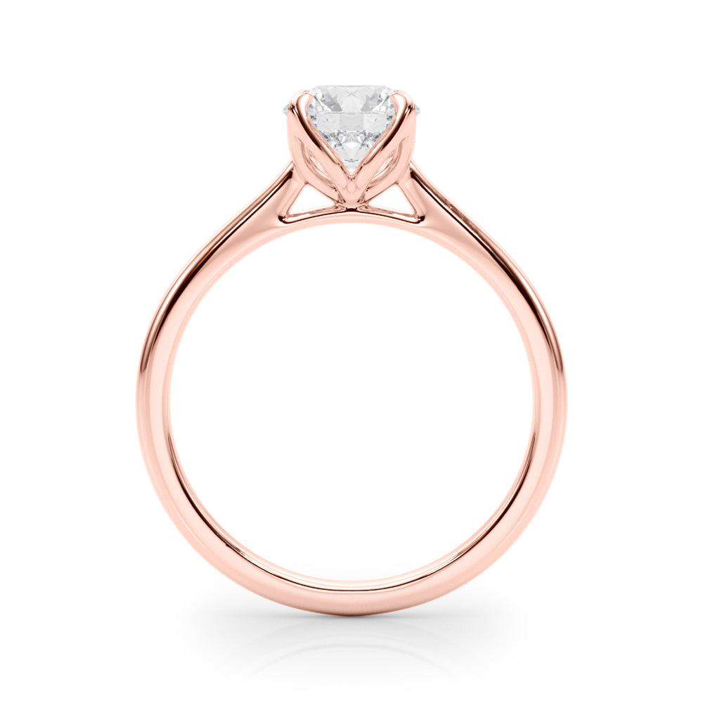 Lustrous Solitaire Engagment Ring Round Diamond Engagement Ring in 10K/14K gold and platinum with certified lab-grown or natural diamonds