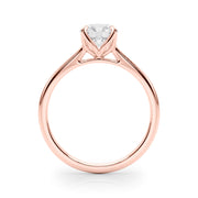Lustrous Solitaire Engagment Ring Round Diamond Engagement Ring in 10K/14K gold and platinum with certified lab-grown or natural diamonds