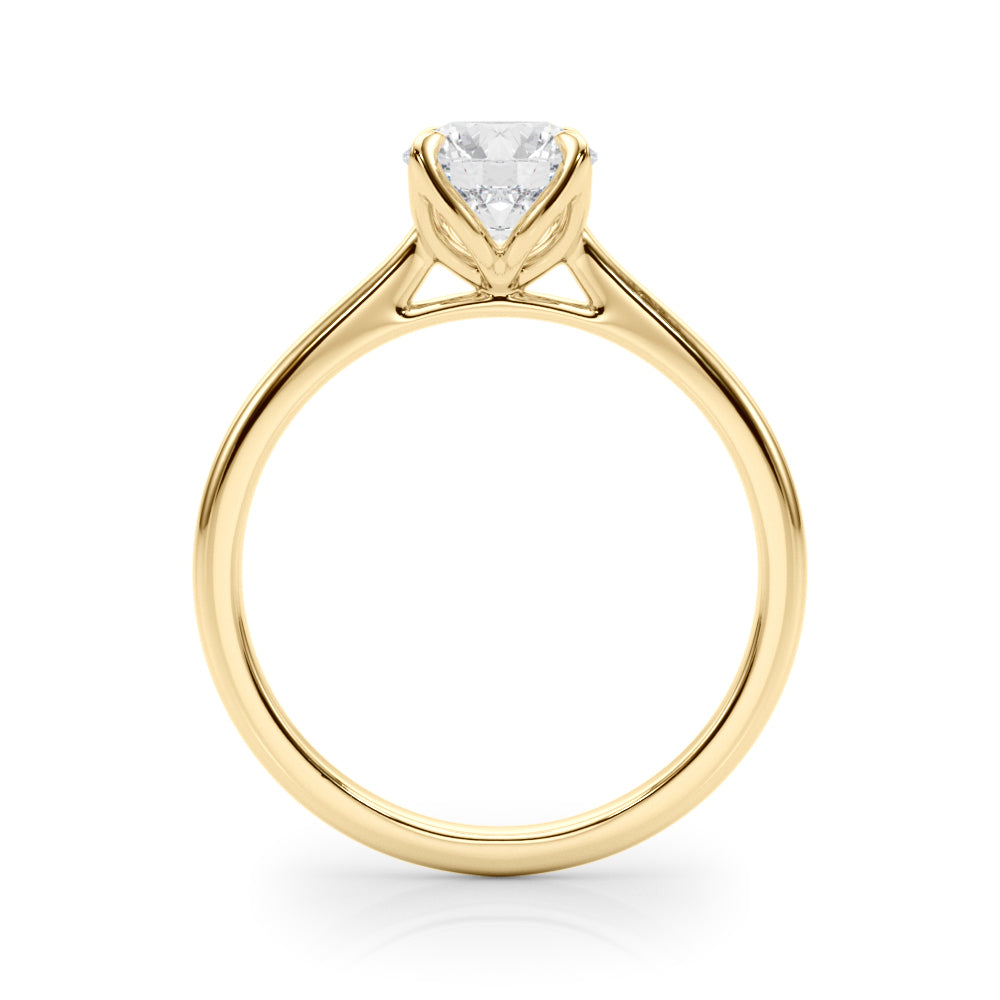 Lustrous Solitaire Engagment Ring Round Diamond Engagement Ring in 10K/14K gold and platinum with certified lab-grown or natural diamonds