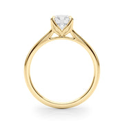 Lustrous Solitaire Engagment Ring Round Diamond Engagement Ring in 10K/14K gold and platinum with certified lab-grown or natural diamonds