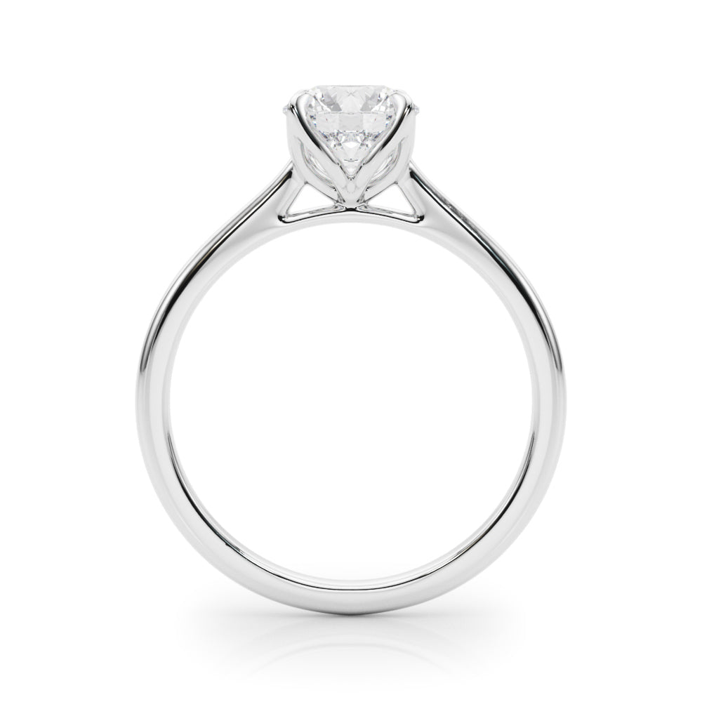 Lustrous Solitaire Engagment Ring Round Diamond Engagement Ring in 10K/14K gold and platinum with certified lab-grown or natural diamonds