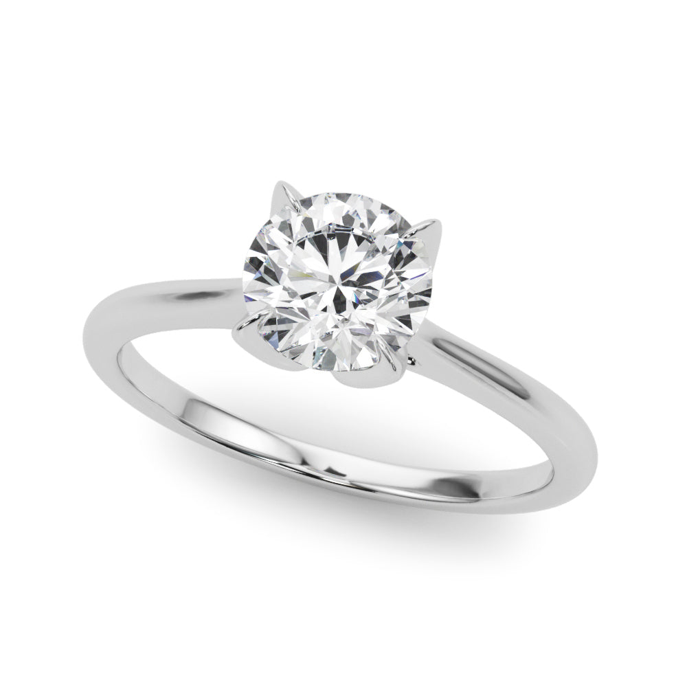 Lustrous Solitaire Engagment Ring Round Diamond Engagement Ring in 10K/14K gold and platinum with certified lab-grown or natural diamonds