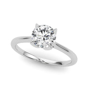 Lustrous Solitaire Engagment Ring Round Diamond Engagement Ring in 10K/14K gold and platinum with certified lab-grown or natural diamonds