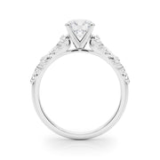 Artisan Engagment Ring With Peg Head Round Diamond Engagement Ring in 10K/14K gold and platinum with certified lab-grown or natural diamonds