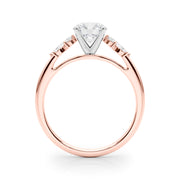 Opulent Engagment Ring With Peg Head Round Diamond Engagement Ring in 10K/14K gold and platinum with certified lab-grown or natural diamonds