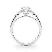 Opulent Engagment Ring With Peg Head Round Diamond Engagement Ring in 10K/14K gold and platinum with certified lab-grown or natural diamonds