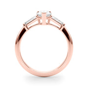 Pear Three-Stone Diamond Engagement Ring in 10K/14K gold and platinum with certified lab-grown or natural diamonds