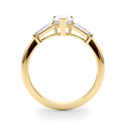 Pear Three-Stone Diamond Engagement Ring in 10K/14K gold and platinum with certified lab-grown or natural diamonds