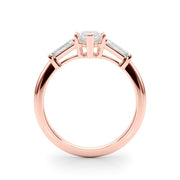 Three-Stone Marquise Diamond Engagement Ring in 10K/14K gold and platinum with certified lab-grown or natural diamonds