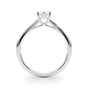 Crowned Solitaire Ovals Oval Diamond Engagement Ring in 10K/14K gold and platinum with certified lab-grown or natural diamonds