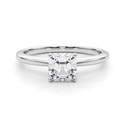 Refined Solitaire For Peg Head Round Diamond Engagement Ring in 10K/14K gold and platinum with certified lab-grown or natural diamonds