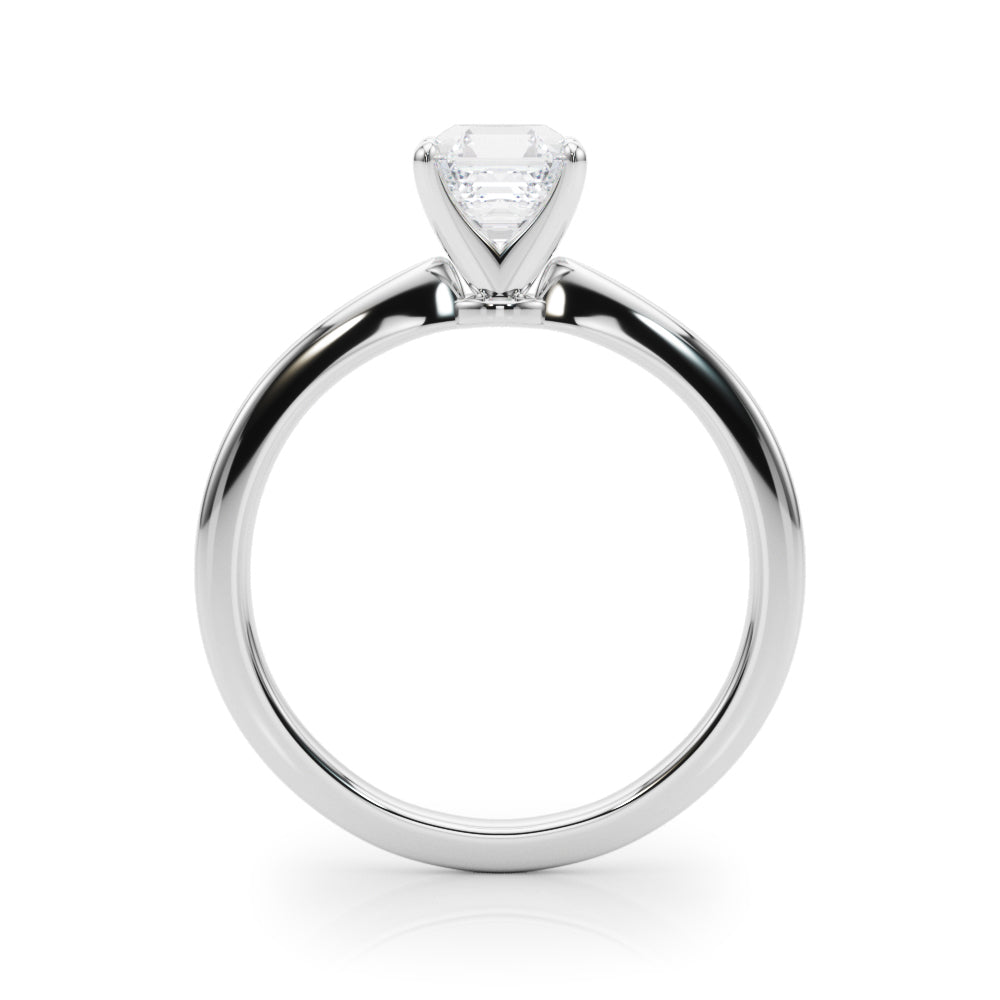 Refined Solitaire For Peg Head Round Diamond Engagement Ring in 10K/14K gold and platinum with certified lab-grown or natural diamonds