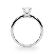 Refined Solitaire For Peg Head Round Diamond Engagement Ring in 10K/14K gold and platinum with certified lab-grown or natural diamonds
