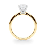 Refined Solitaire For Peg Head Round Diamond Engagement Ring in 10K/14K gold and platinum with certified lab-grown or natural diamonds