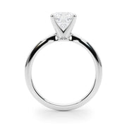 Refined Solitaire For Peg Head Round Diamond Engagement Ring in 10K/14K gold and platinum with certified lab-grown or natural diamonds