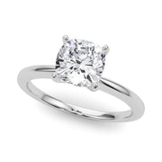 Refined Solitaire For Peg Head Round Diamond Engagement Ring in 10K/14K gold and platinum with certified lab-grown or natural diamonds
