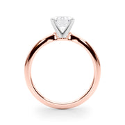 Refined Solitaire For Peg Head Round Diamond Engagement Ring in 10K/14K gold and platinum with certified lab-grown or natural diamonds