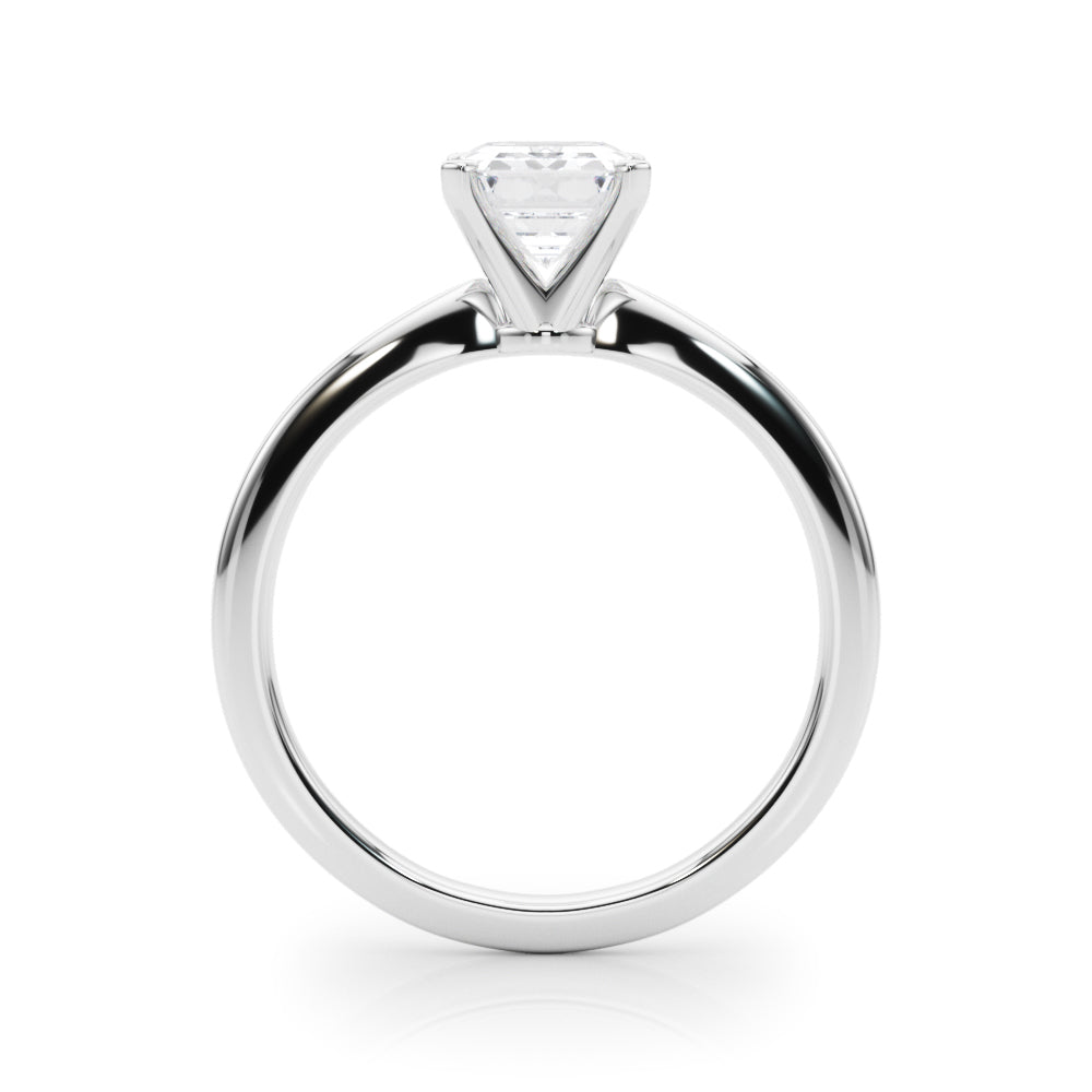 Refined Solitaire For Peg Head Round Diamond Engagement Ring in 10K/14K gold and platinum with certified lab-grown or natural diamonds