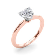 Refined Solitaire For Peg Head Round Diamond Engagement Ring in 10K/14K gold and platinum with certified lab-grown or natural diamonds