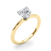 Refined Solitaire For Peg Head Round Diamond Engagement Ring in 10K/14K gold and platinum with certified lab-grown or natural diamonds