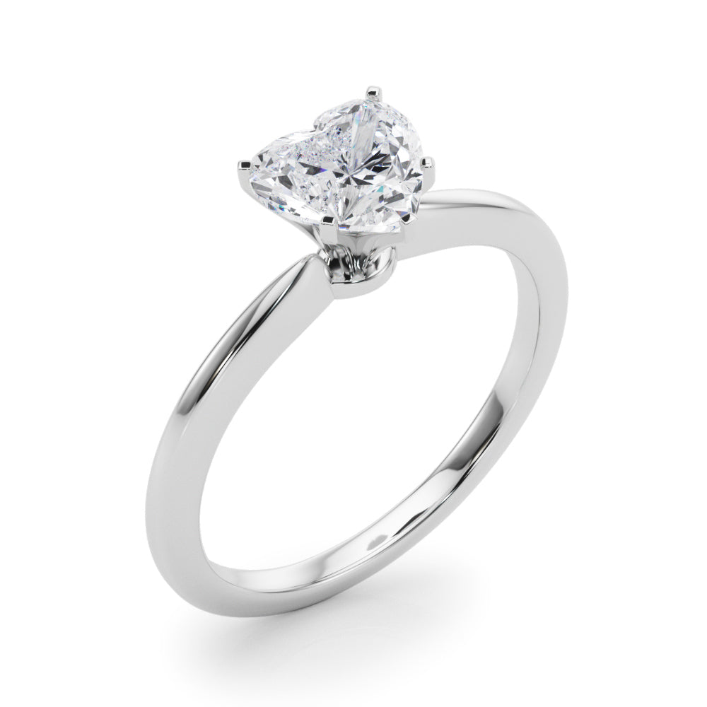 Refined Solitaire For Peg Head Round Diamond Engagement Ring in 10K/14K gold and platinum with certified lab-grown or natural diamonds