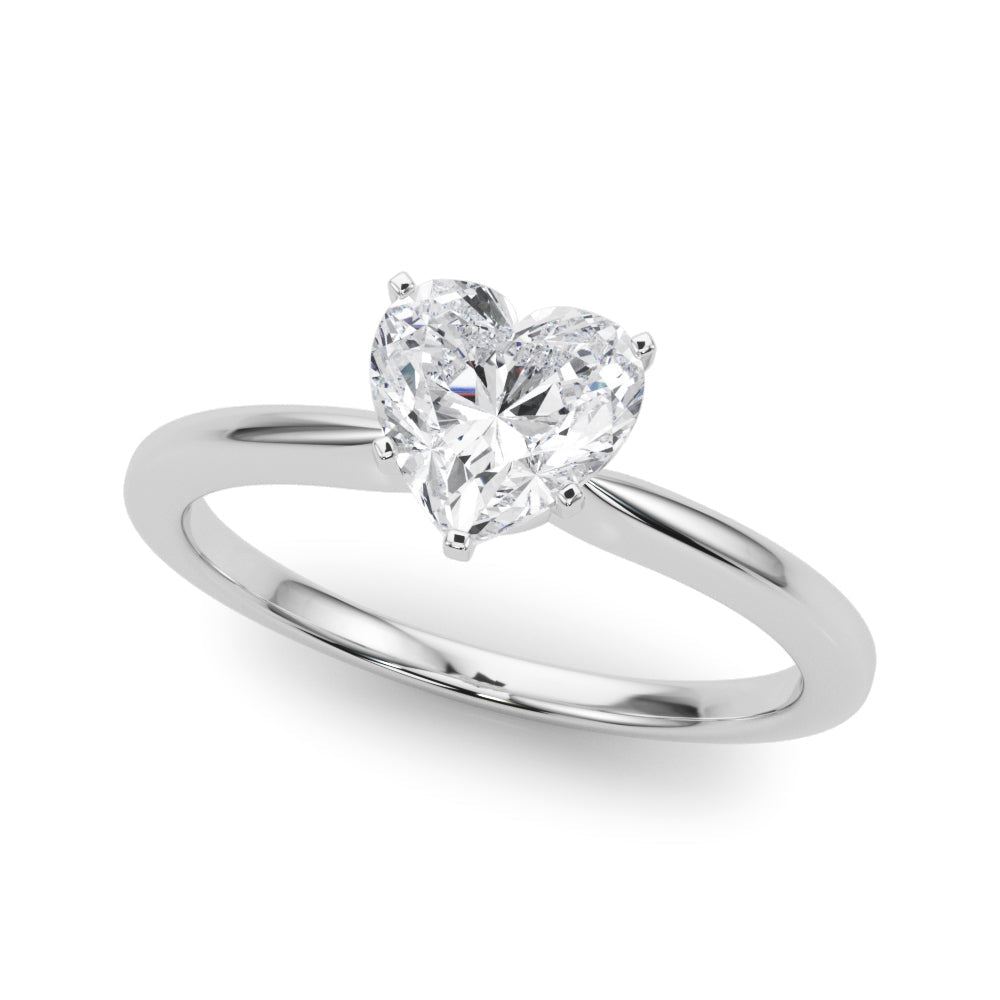 Refined Solitaire For Peg Head Round Diamond Engagement Ring in 10K/14K gold and platinum with certified lab-grown or natural diamonds